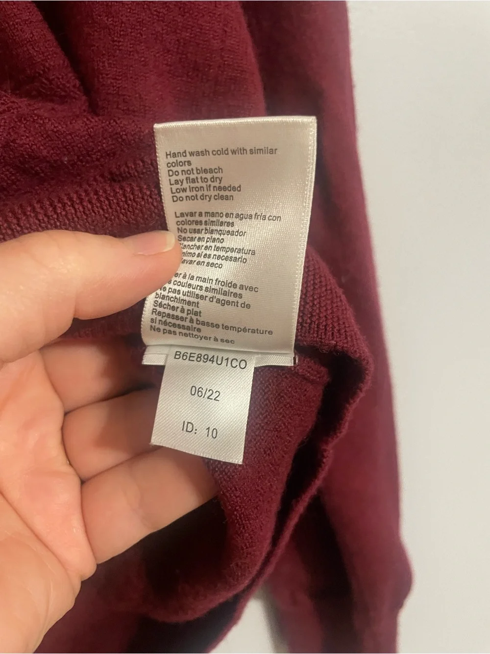 RARE Psycho Bunny Men's Logo Burgundy Merino Wool Crewneck Sweater